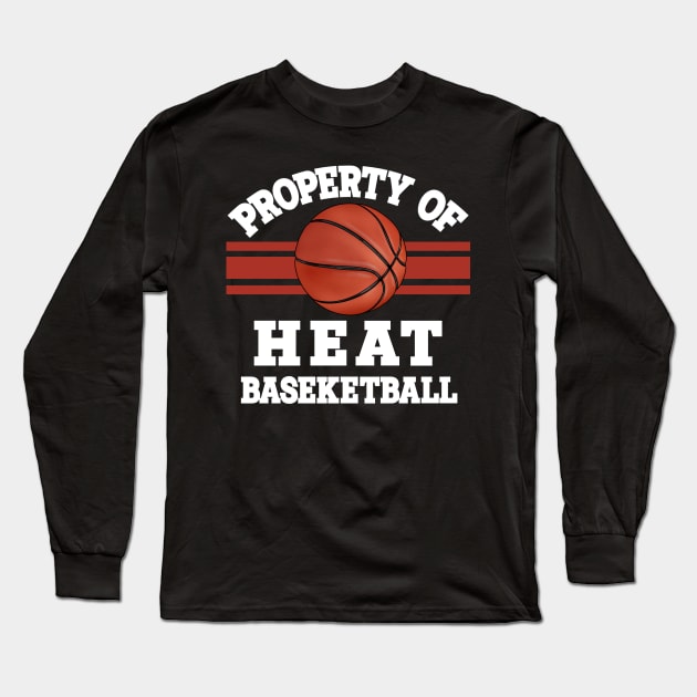 Proud Name Heat Graphic Property Vintage Basketball Long Sleeve T-Shirt by Irwin Bradtke